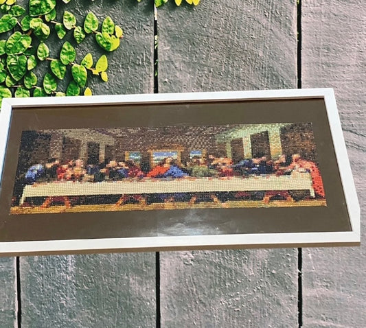 Frame 10x20 Finished diamond painting The Last Supper.