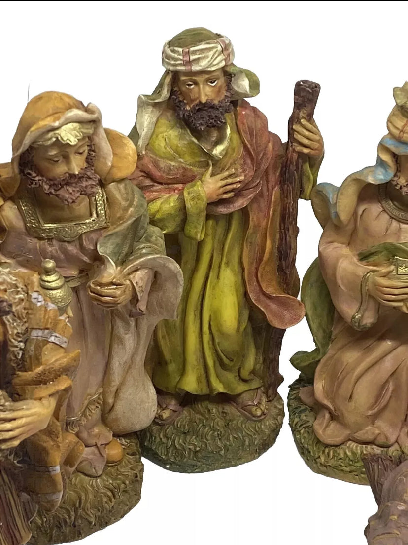 K's Collection Nativity Set 8 Figurines Baby Jesus Mary Joseph Angel Wisemen