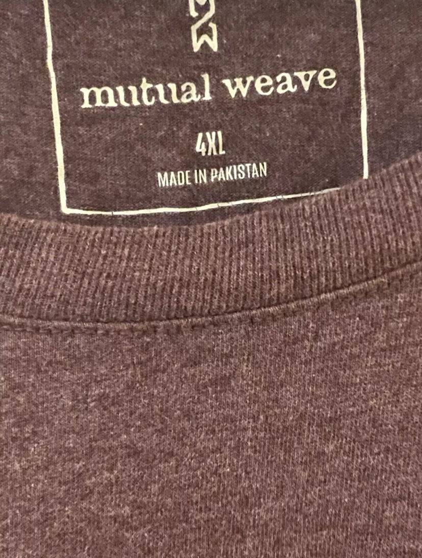 Mutual Weave Big And Tall Long Sleeve 4XL Chocolate Cherry