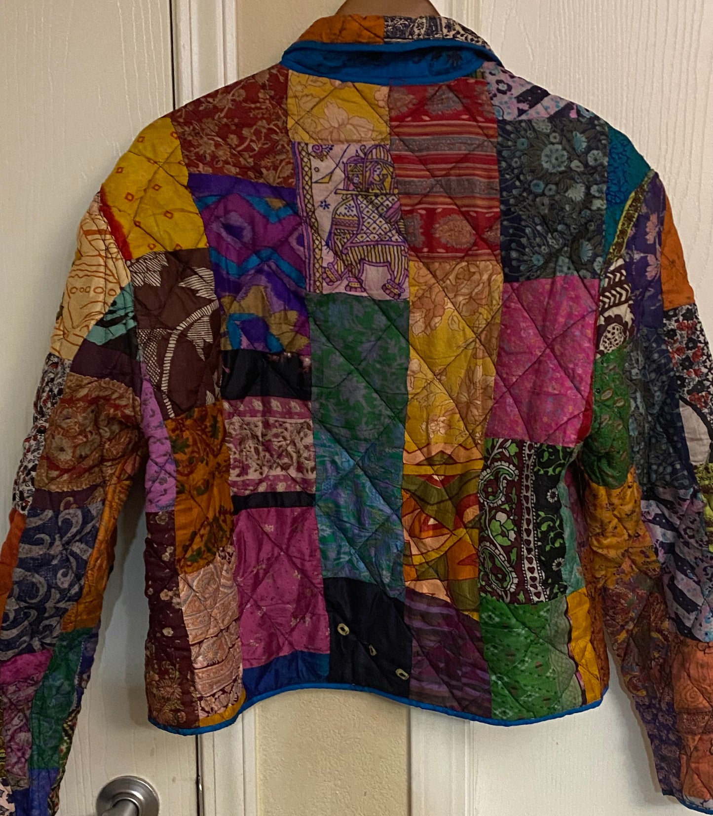 Vintage Reversible Jacket Medium Button Closure Pockets On Both Sides