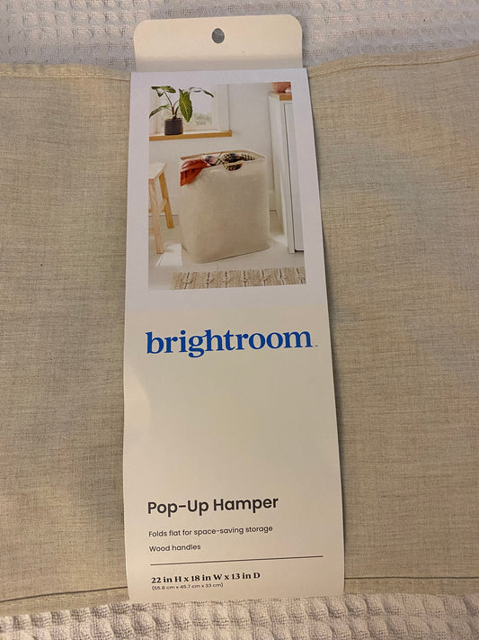 Brightroom Canvas Rectangle Laundry Pop-Up Hamper