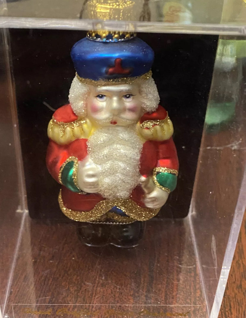 Christopher Radko InspireSanta Claus Christmas Ornament 3" Glass Metallic Paint