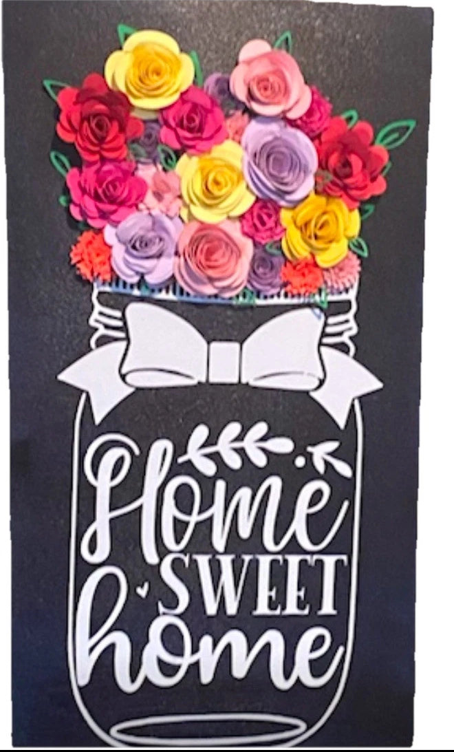 Home sweet Home Wall Faux Flower Decor