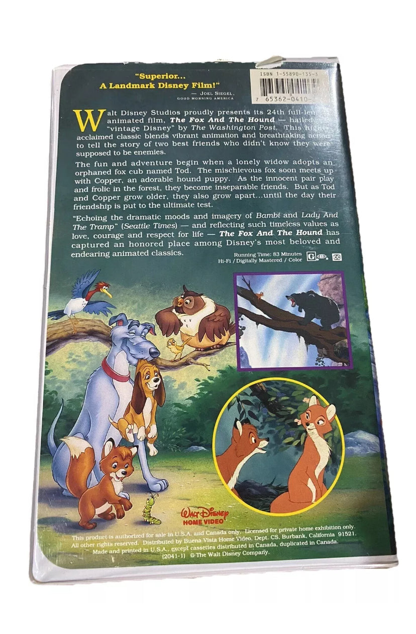 The Fox and the Hound BLACK DIAMOND 2041 (VHS, 1994)