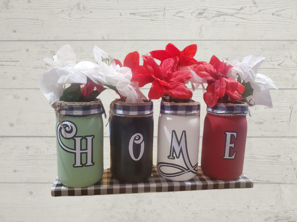 HOME Mason Jar Flower centerpiece