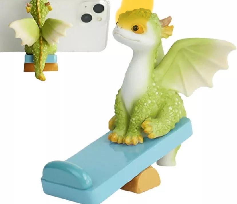 Dragon Figurine, Resin Home Decor, Cute Ornaments, Phone Stand