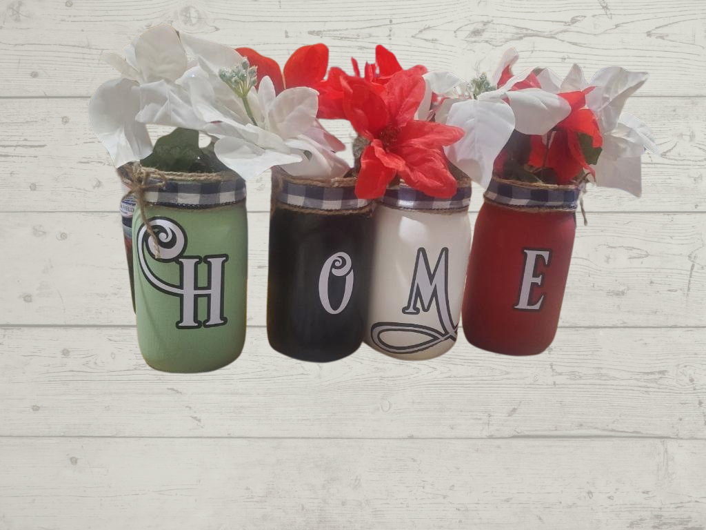 HOME Mason Jar Flower centerpiece