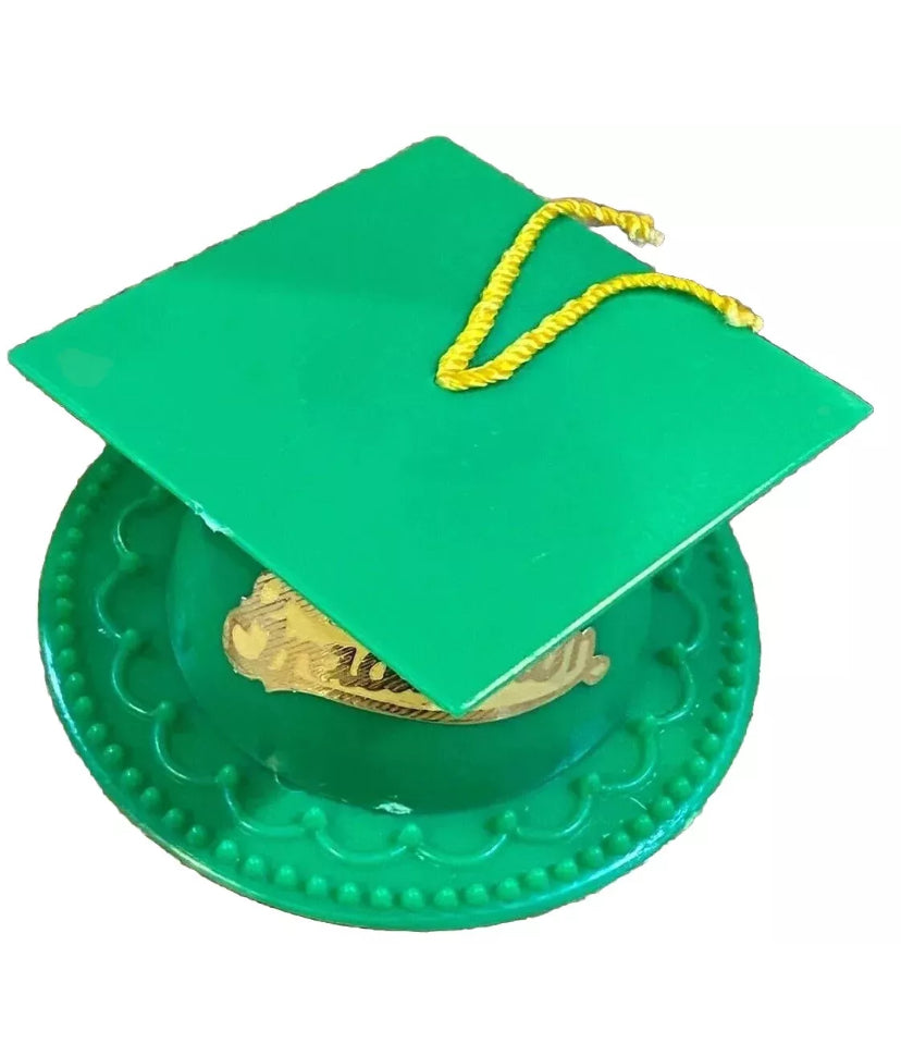 Graduation cap toppers green lot of 21 pc