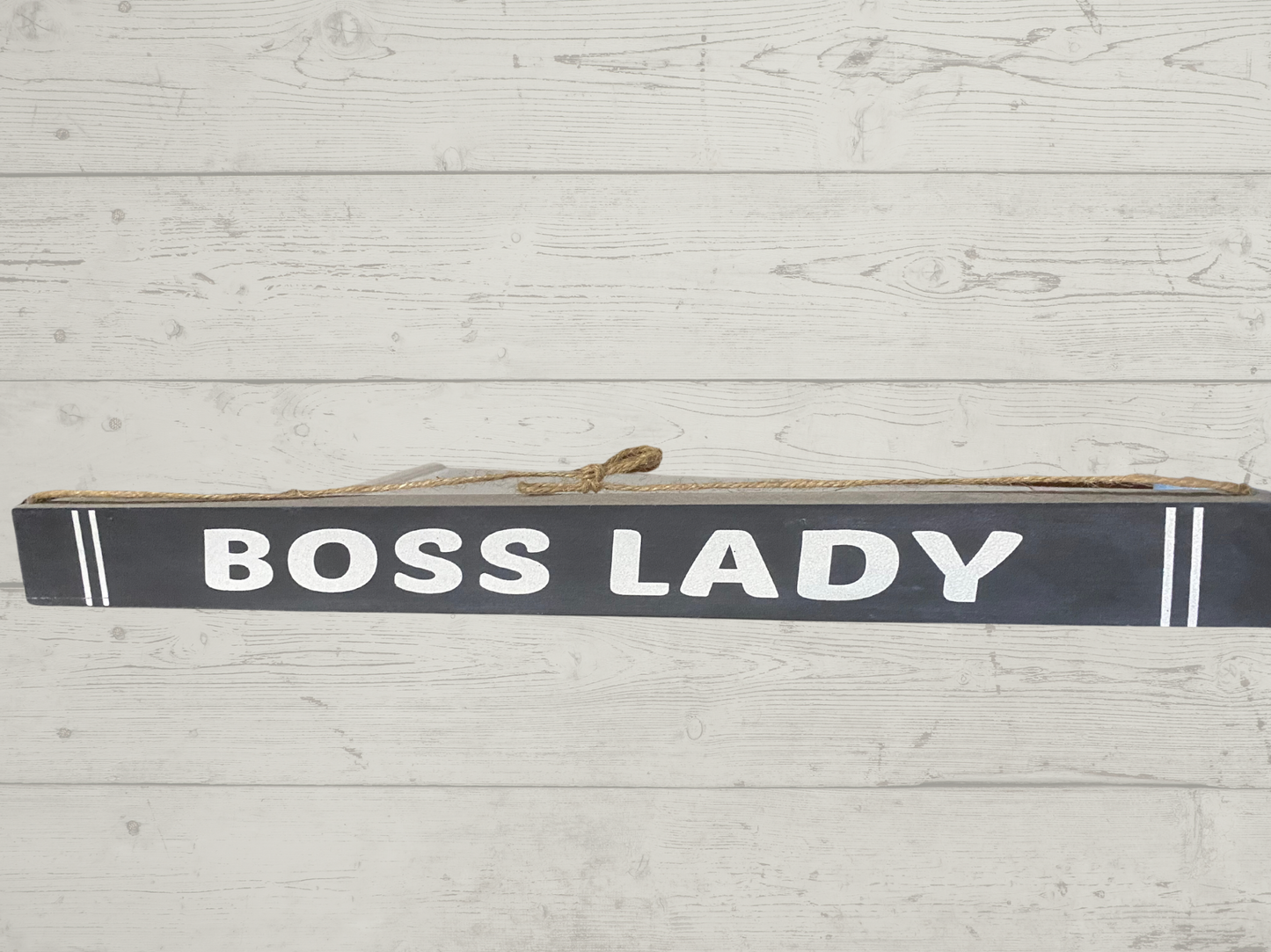 Boss Lady Wall Hanging or Desk sign, Attached Twine