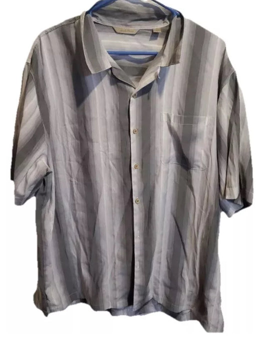 PARADISE COLLECTION By Tommy Bahama Mens Size XL Striped Dress Shirt