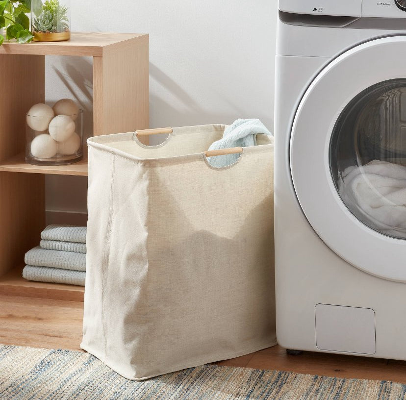 Brightroom Canvas Rectangle Laundry Pop-Up Hamper