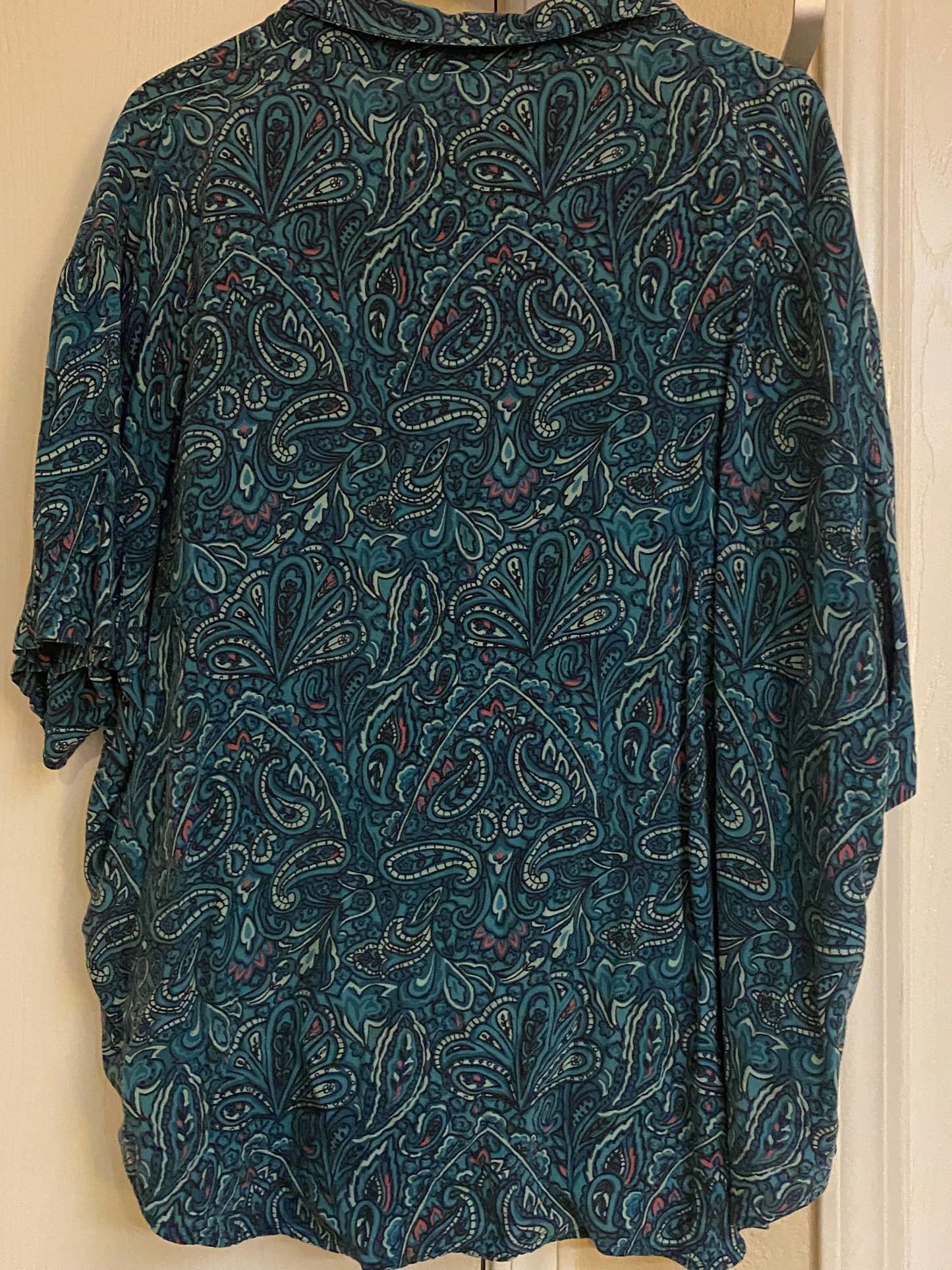 Vtg Maggie Lawrence Shirt Womens 26/28 Paisley