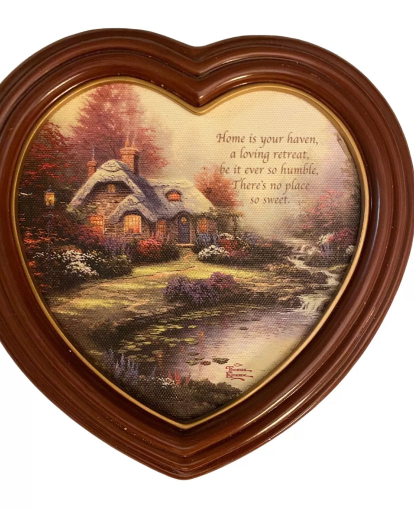 Thomas Kinkade's "Home Sweet Home" Heart-shaped Framed Canvas Print