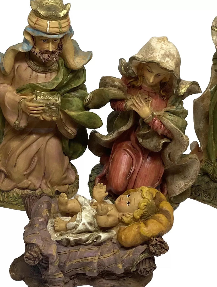 K's Collection Nativity Set 8 Figurines Baby Jesus Mary Joseph Angel Wisemen