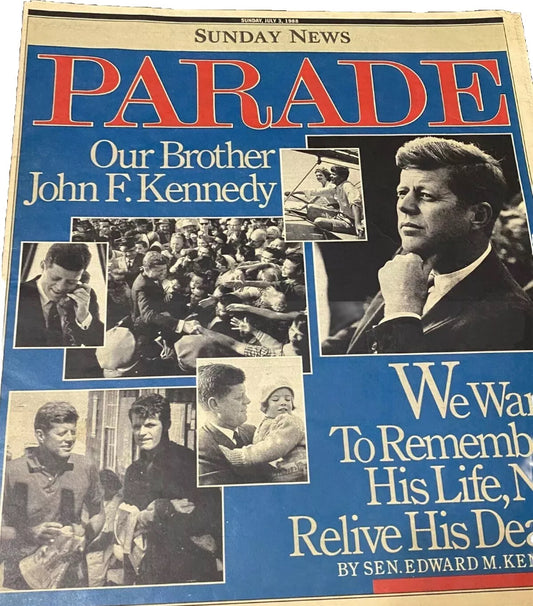 Parade Magazine JULY 3 1988 Our Brother John F Kennedy By Sen Edward Kennedy