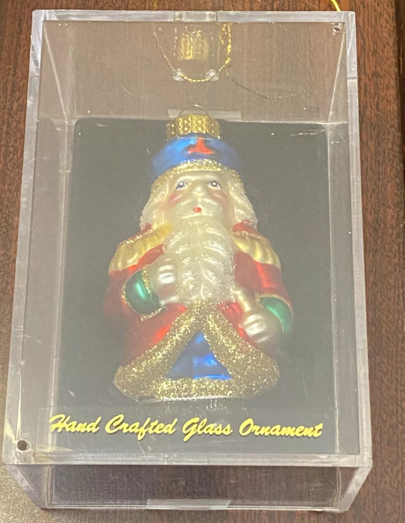 Christopher Radko InspireSanta Claus Christmas Ornament 3" Glass Metallic Paint