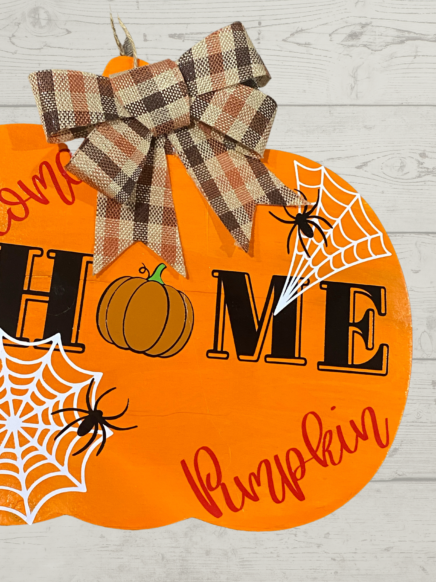 Welcome Home lightweight Pumpkin wooden Pumpkin Shape Sign 12x10