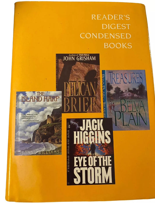 Readers digest 4bk- Eye Of The Storm, Pelican Brief, The Island Harp, Treasures