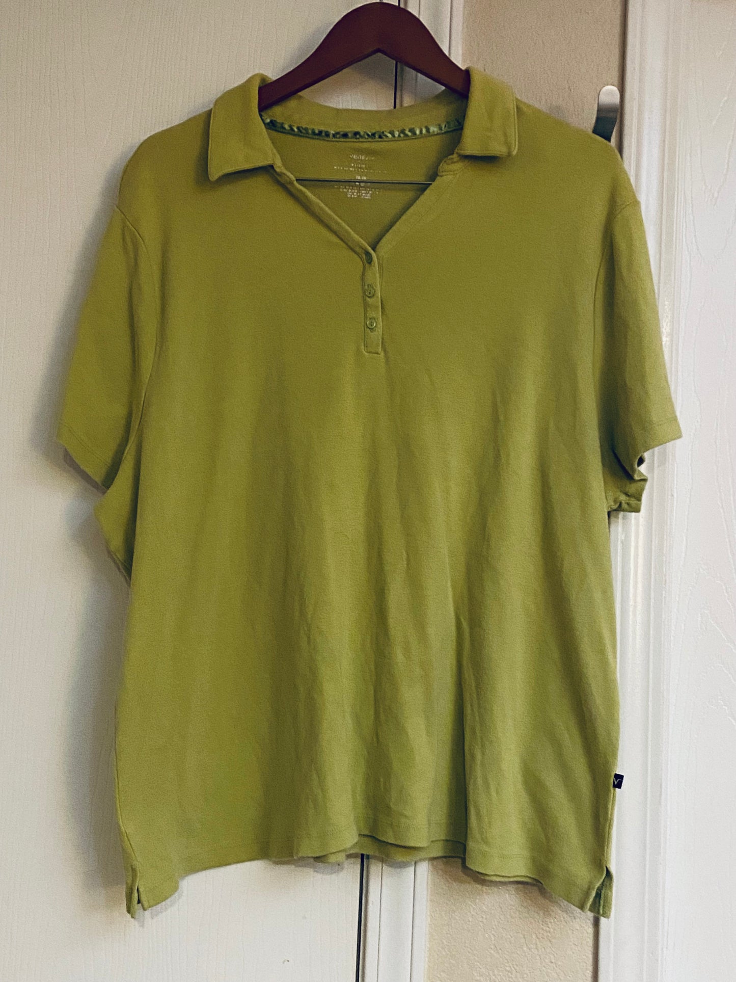 Venezia Knit Polo Shirt Women's Size 26/28 Short Sleeve Cotton Blend