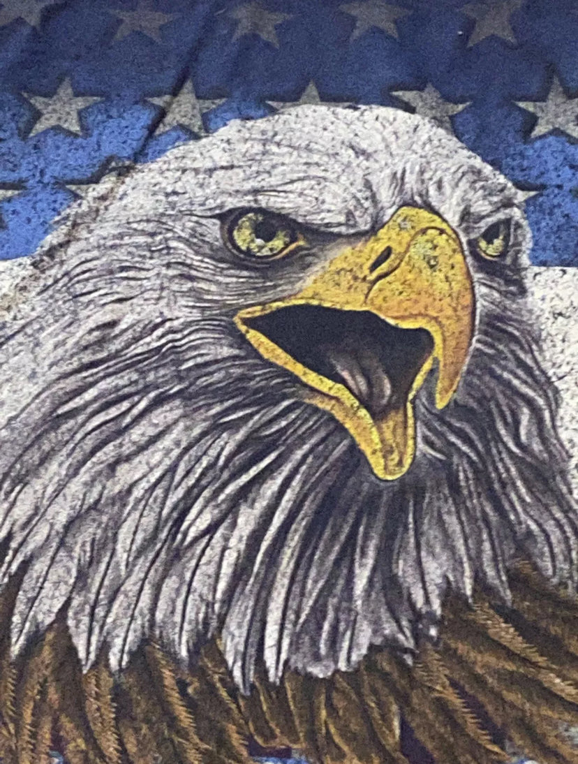 Vintage United States of America Eagle Blue Tshirt Size Med