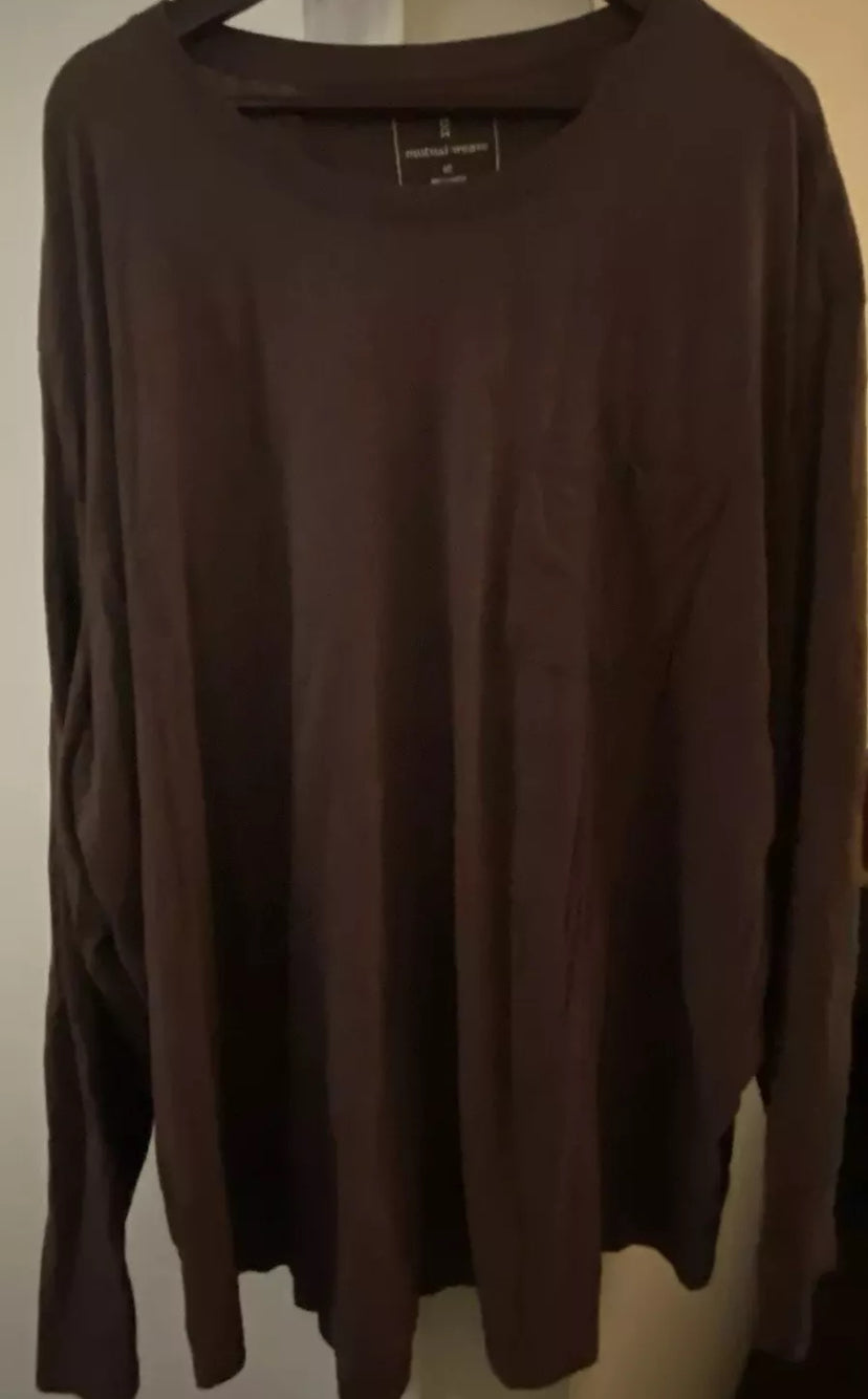 Mutual Weave Big And Tall Long Sleeve 4XL Chocolate Cherry