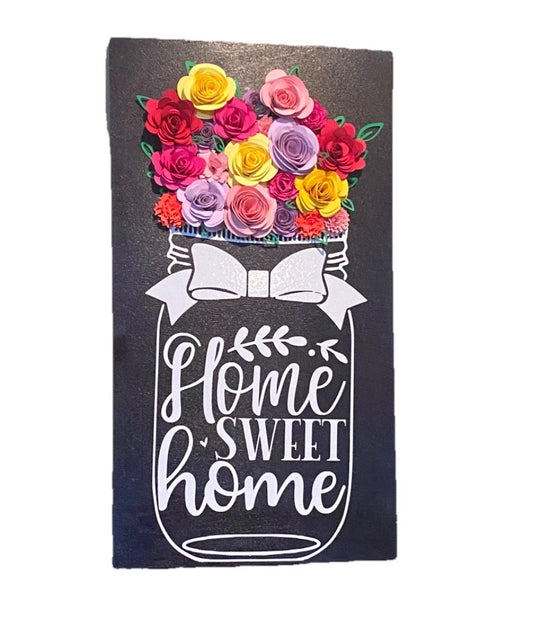 Home sweet Home Wall Faux Flower Decor