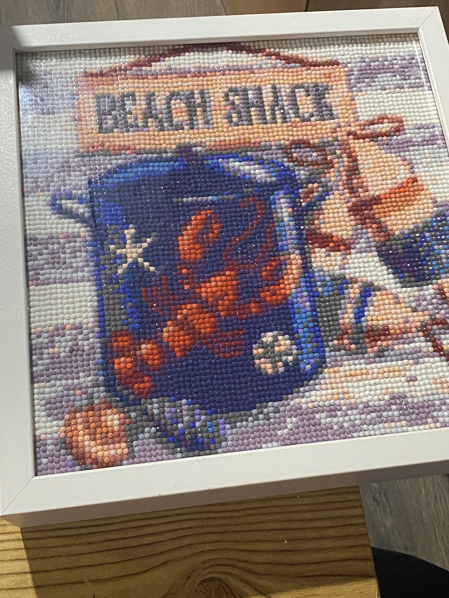 Beach Shack Completed Diamond Painting With Frame 10.5x10.5x2.75