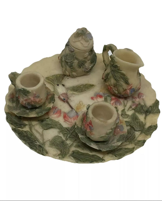 Vintage Hummingbird Mini Tea Set Collectible Decor Popular