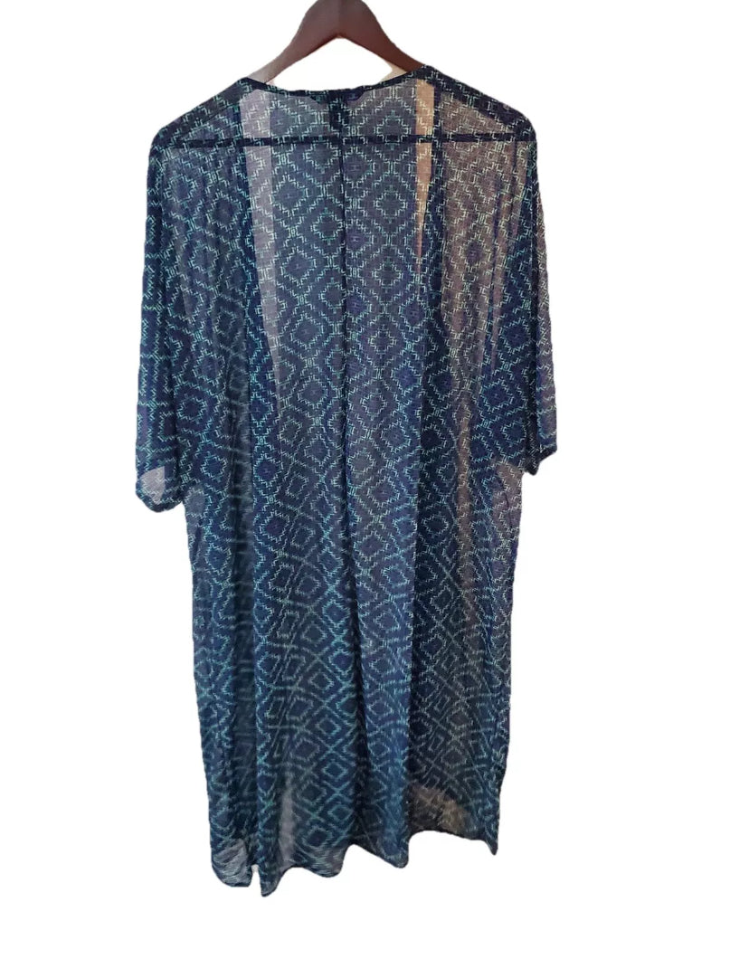 H&M Woman's Duster. Semi Sheer. Blue Green. Size S but a Med. would fit