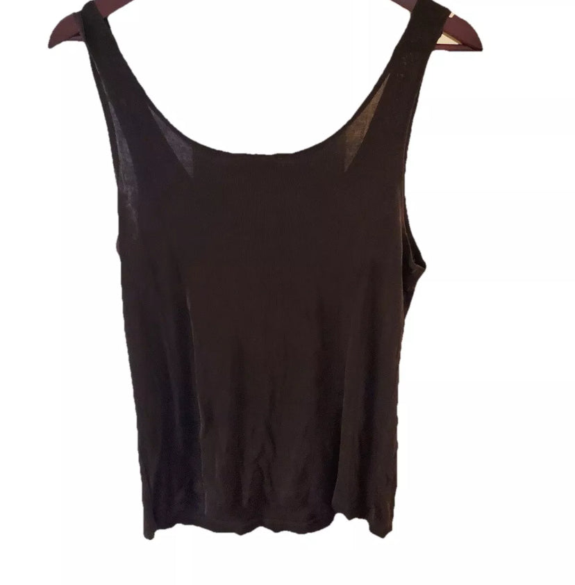 Chico's Black Sleevless Tank Blouse Size 1 (S)