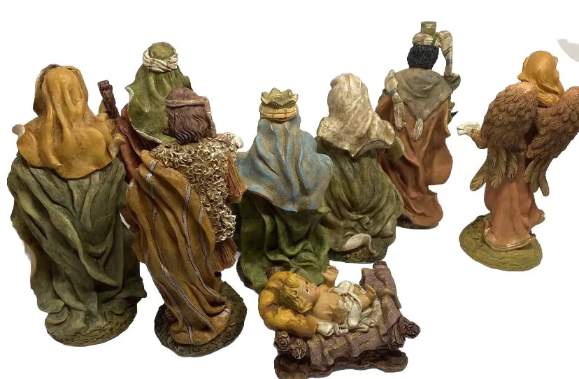 K's Collection Nativity Set 8 Figurines Baby Jesus Mary Joseph Angel Wisemen