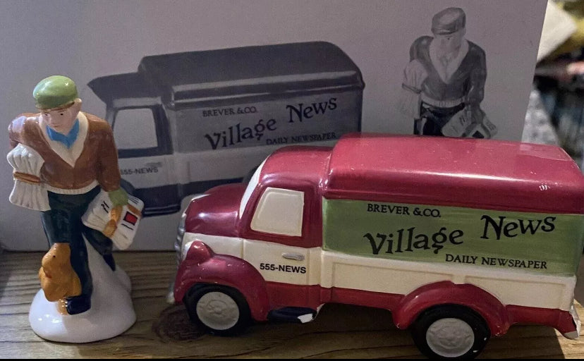 DEPT 56  "VILLAGE NEWS DELIVERY"  - in box - Original Snow Village