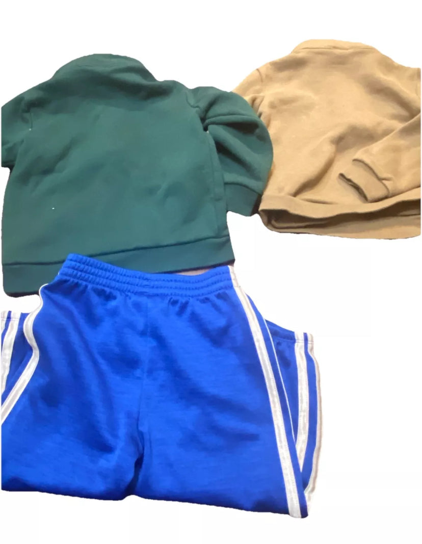 3pc Sports Pack Adidas Shorts and 2 Reebok Shirts 2T