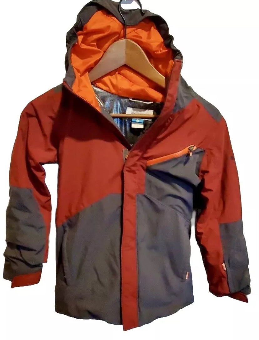 Columbia Winter District Youth Size S (8) Color Red Jasper/Shark Jacket