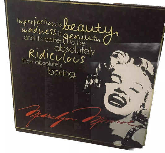 Marilyn Monroe Famous Quote Poster Canvas Print Wall Décor Home 19.5 Square