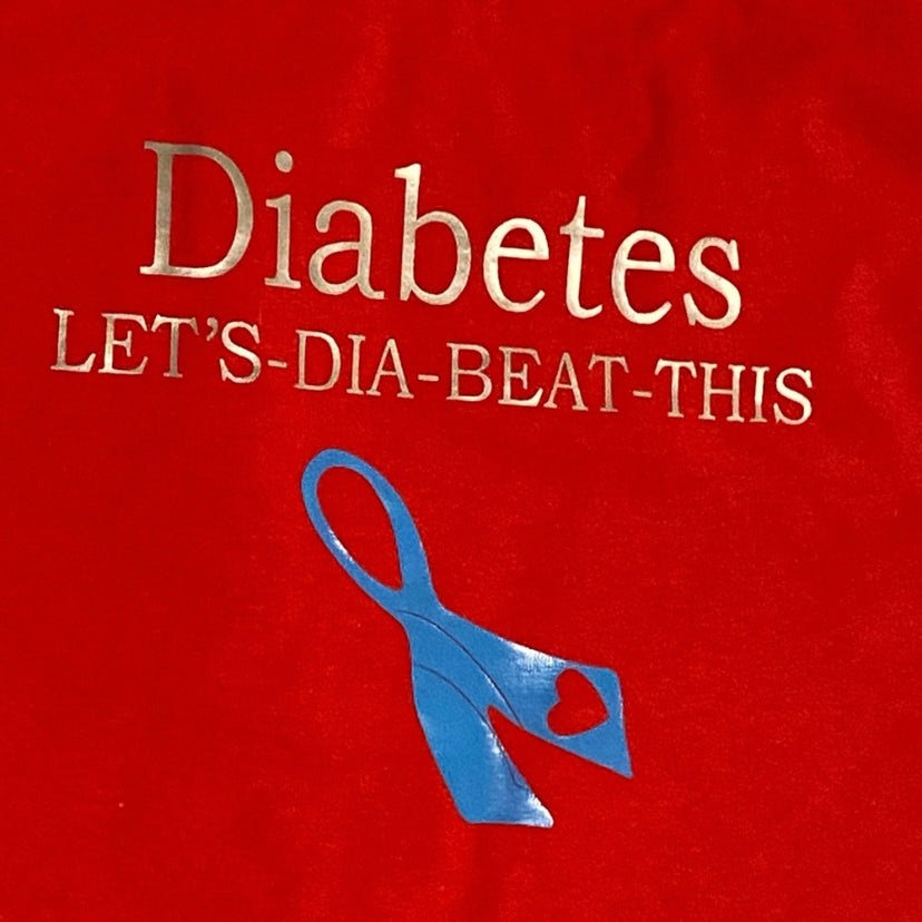 GILDAN Diabetes Lets-Dia-Beat-This small short Sleeve diabetes awareness