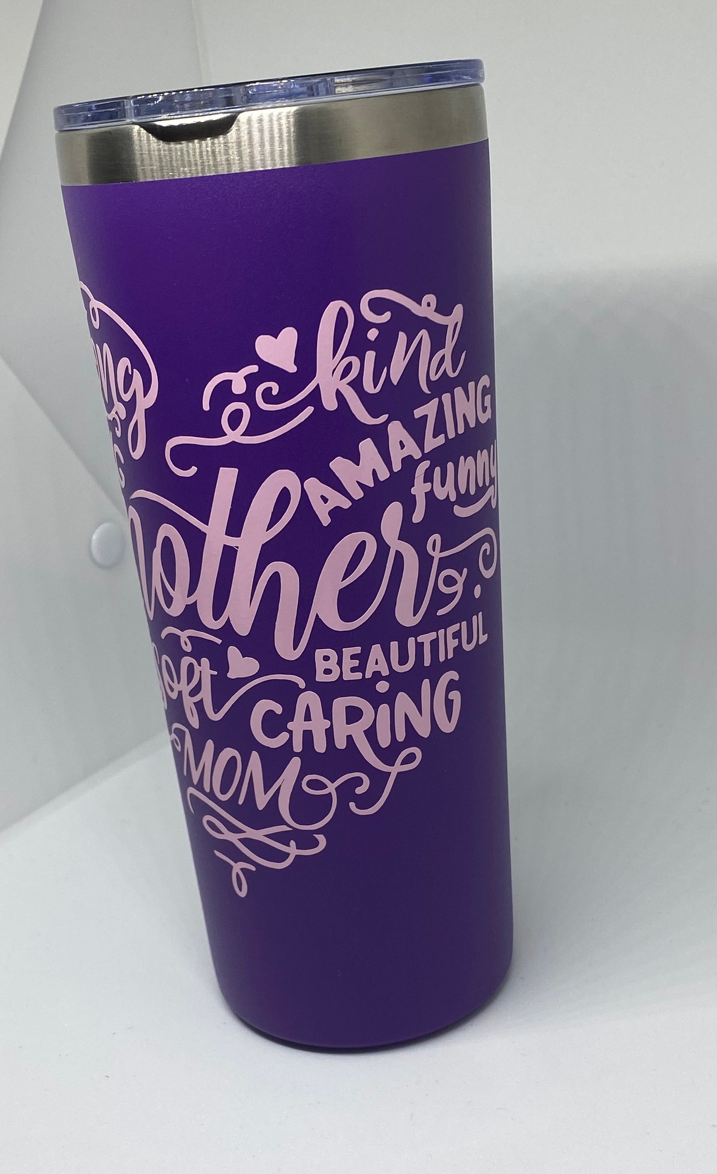 Coffee Insulated Stainless Steel Tumbler 22 Oz. Heart shape