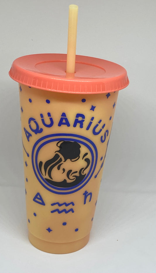 Color changing 24oz Aquarius tumbler