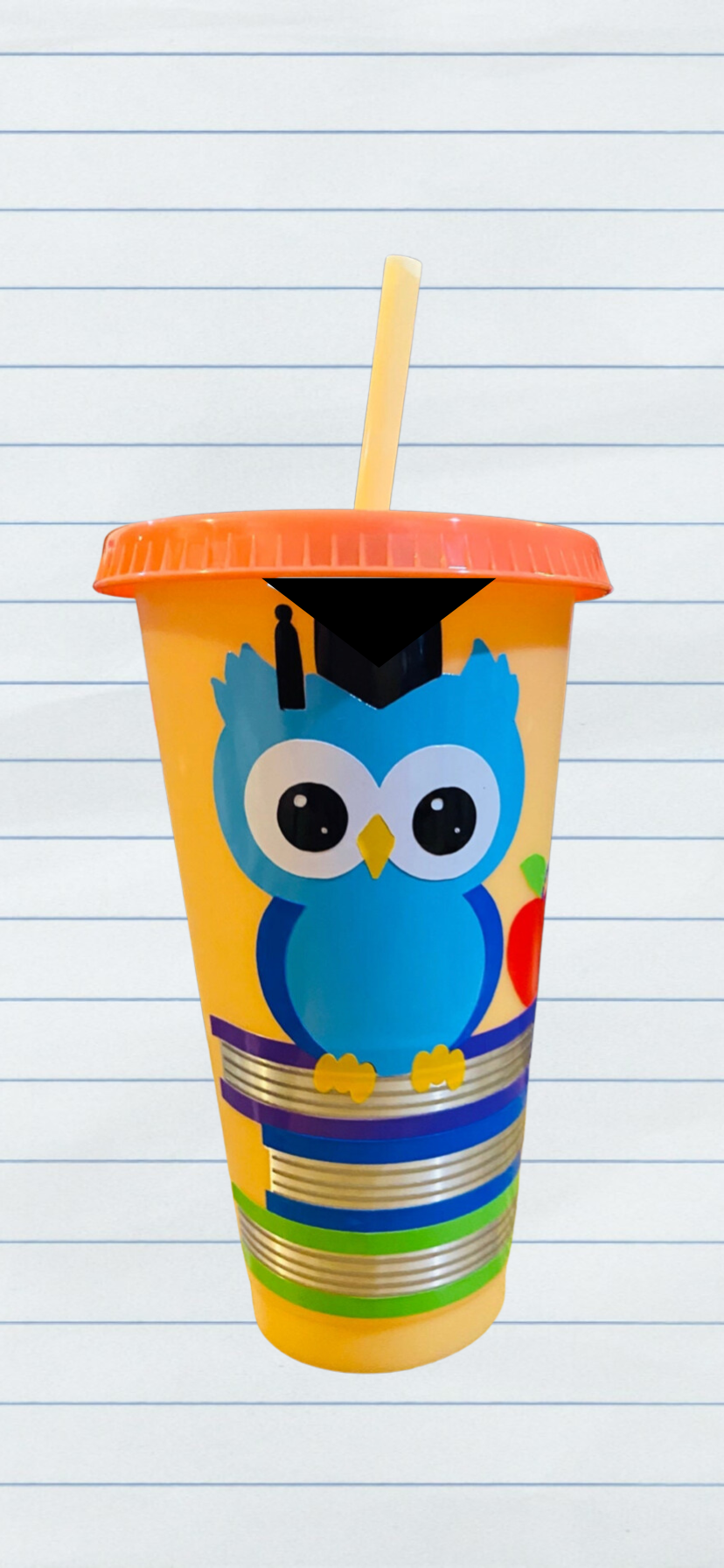 Graduation Owl On Books 24fl Oz color changing Cute tumbler gift idea