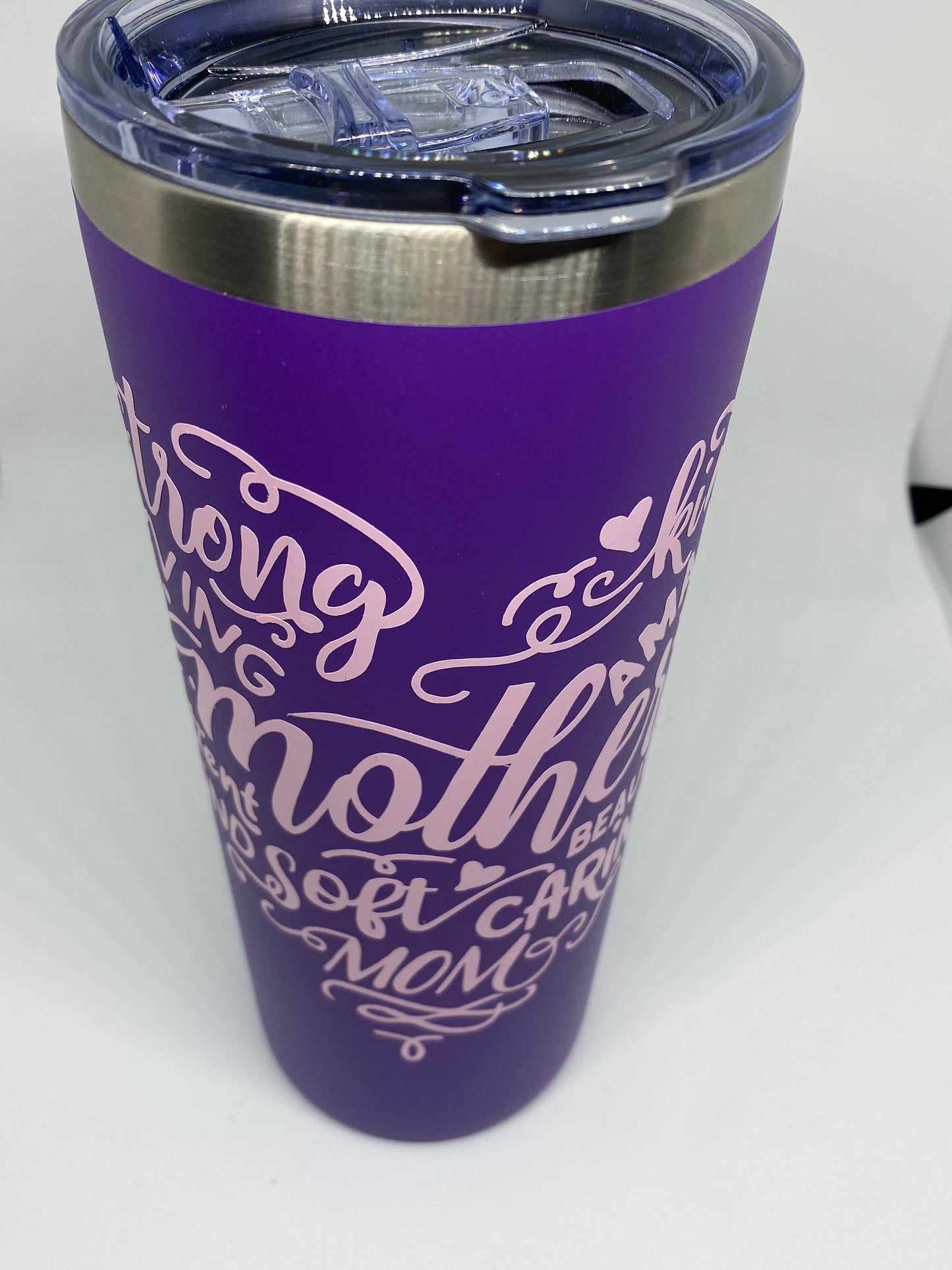 Coffee Insulated Stainless Steel Tumbler 22 Oz. Heart shape