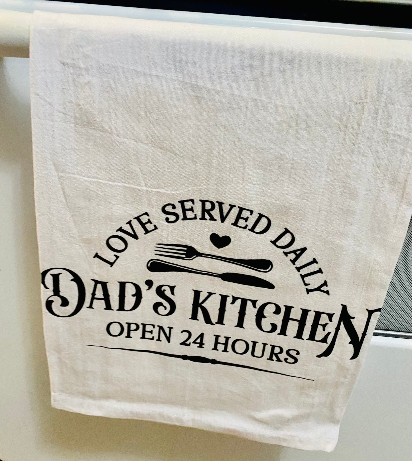 Dads Kitchen Tea Towel, Flour Towel Decor, good for drying